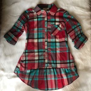 High Low Plaid Shirt